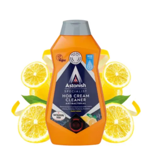 Astonish Specialist Hob Cream Cleaner Antibacterial Zesty Lemon 500ml