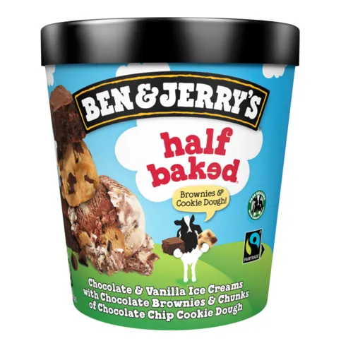 Ben & Jerry's Half Baked Ice Cream Dessert Tub 465ml