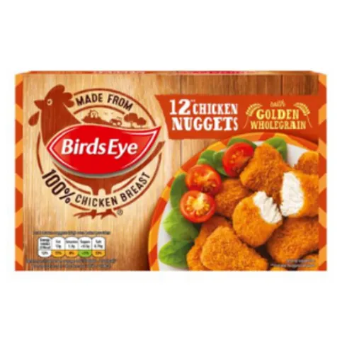 Birds Eye 12 Chicken Nuggets with Golden Wholegrain 190g