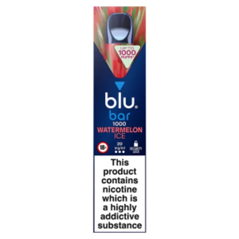blu bar 1000 Watermelon Ice Disposable Vape 20mg/ml