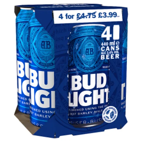 Bud Light Beer 4 x 440ml