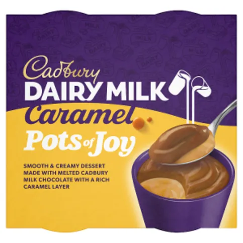 Cadbury Dairy Milk Caramel Creamy Milk Chocolate Dessert Pots 4 x 60g (240g)