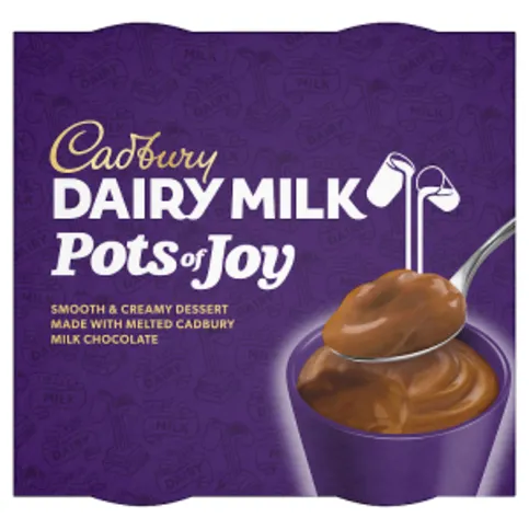Cadbury Dairy Milk Creamy Milk Chocolate Dessert Pots 4 x 60g (240g)