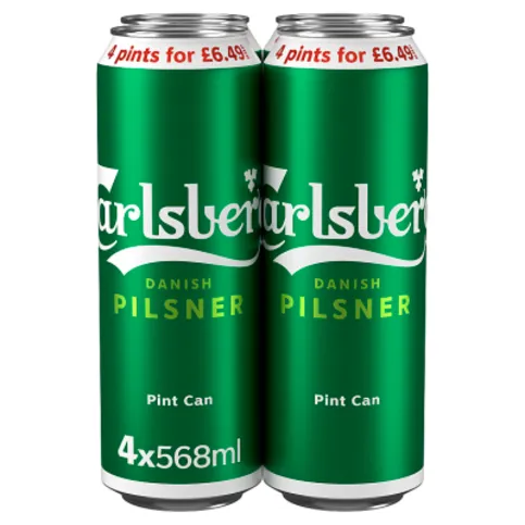 Carlsberg Danish Pilsner Pint Can 4 x 568ml