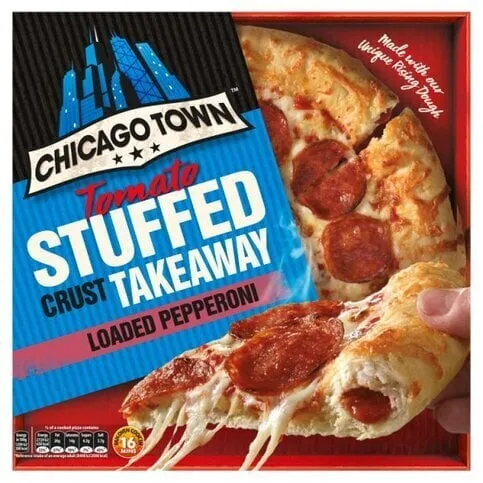 Chicago Town Takeaway Stuffed Crust Pepperoni Medium Pizza 490g