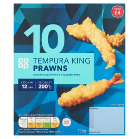 Co-op 10 Tempura King Prawns 130g
