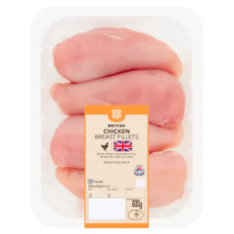 Co-op British Chicken Breast Fillets 580g