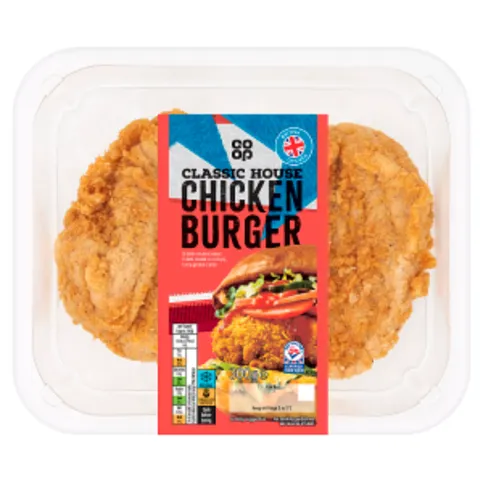 Co-op Classic House Chicken Burger 300g