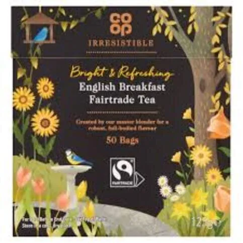 Co-op Irresistible English Breakfast Fairtrade Tea 50 Tea Bags 125g