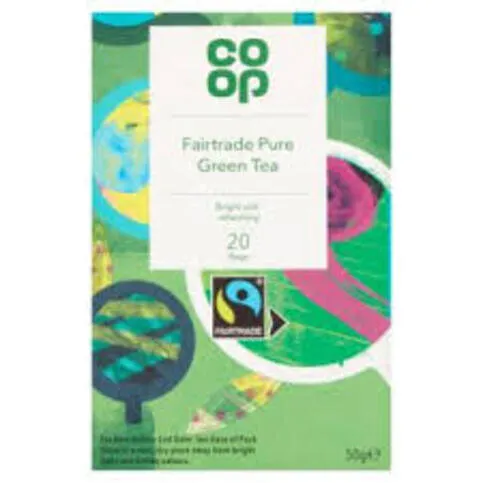 Co-op Fairtrade Pure Green Tea 20 Bags 50g