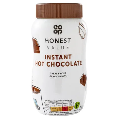 Co-op Honest Value Fairtrade Instant Hot Chocolate 350g