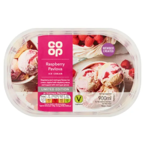 Co-op Limited Edition Raspberry Pavlova Ice Cream 900ml
