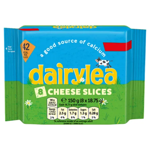 Dairyled Cheese Slices 8 x 18.75g (150g)