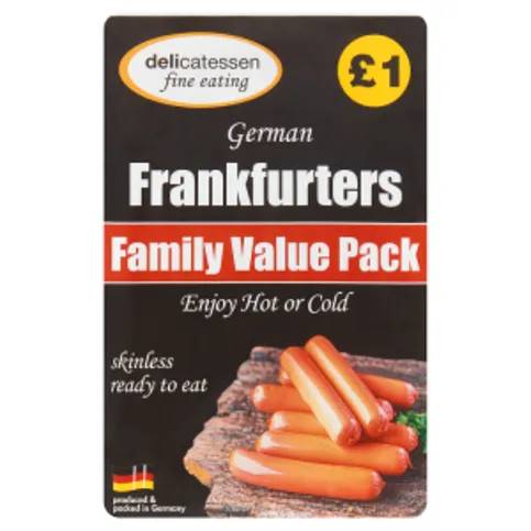 Delicatessen Fine Eating German Frankfurters 12 x 20g