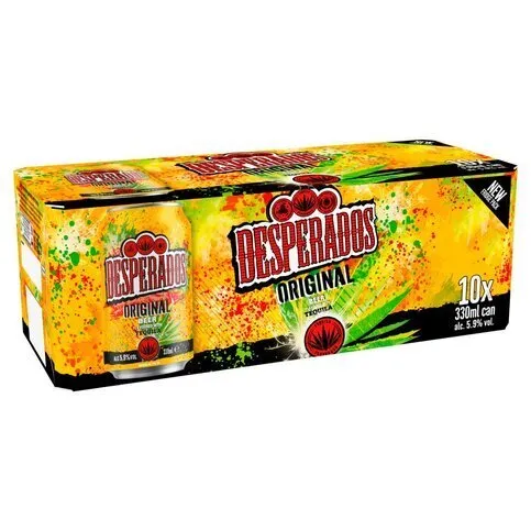 Desperados Tequila Lager Beer 10 x 330ml Cans