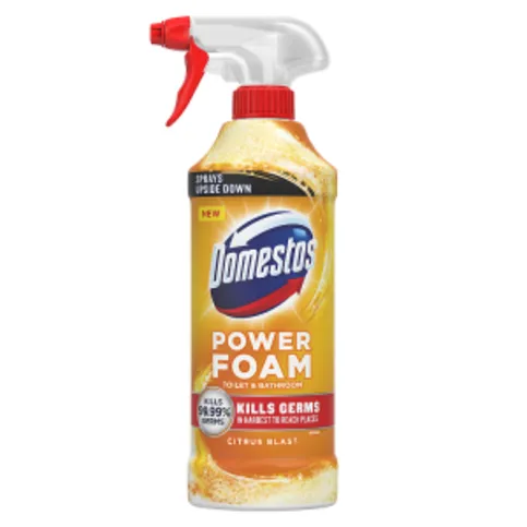 Domestos Toilet & Bathroom Cleaner Spray Power Foam Citrus Blast 450ml
