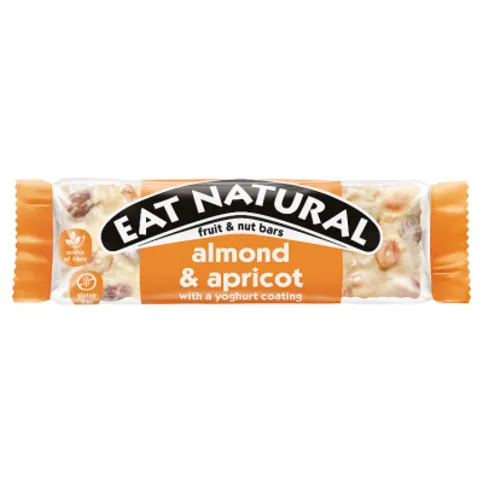 Eat Natural Almond & Apricot with a Yoghurt Coating Fruit & Nut Bars 40g