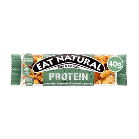Eat Natural Protein Peanuts, Almonds & Salted Caramel Fruit & Nut Bars 40g