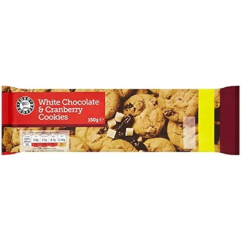 Euro Shopper White Chocolate And Cranberry Cookies 150g
