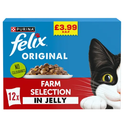 Felix Original Farm Selection in Jelly 12 x 85g (1.02kg)