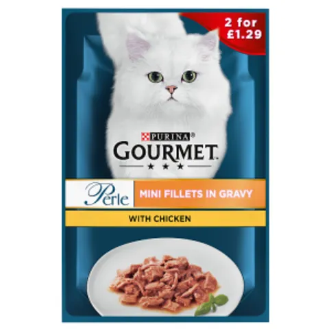 Gourmet Perle Mini Fillets in Gravy with Chicken 85g