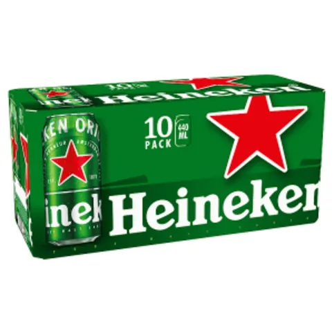 Heineken Premium Lager Beer 10 x 440ml Cans