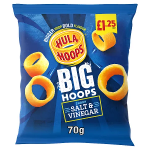 Hula Hoops Big Hoops Sharp Salt & Vinegar Flavour 70g