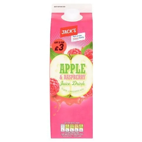 Jack's Apple & Rasberry Juice 1L