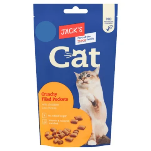 Jack's Cat Crunchy Filled Pockets 60g
