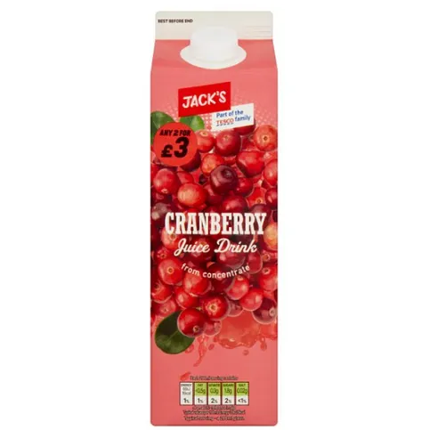 Jack's Cranberry Juice 1L