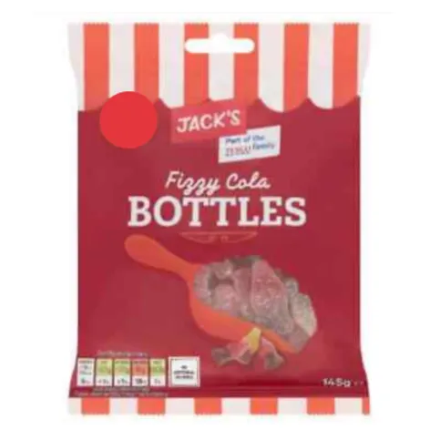 Jacks Fizzy Cola Bottles 140g