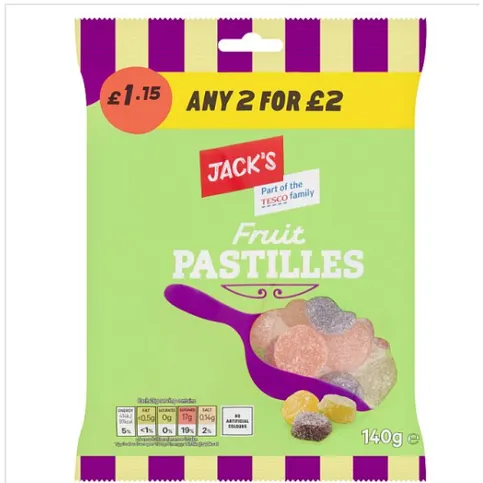 Jacks Fruit Pastilles 140g