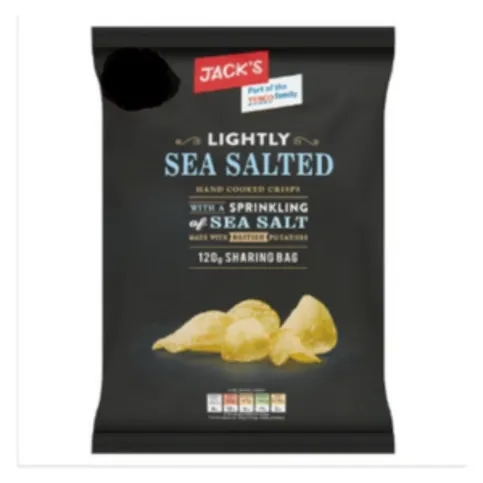 Jacks Lightly Sea Salted Hand Cooked Crisps 120g