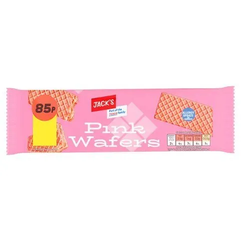 Jack's Pink Wafers 100g