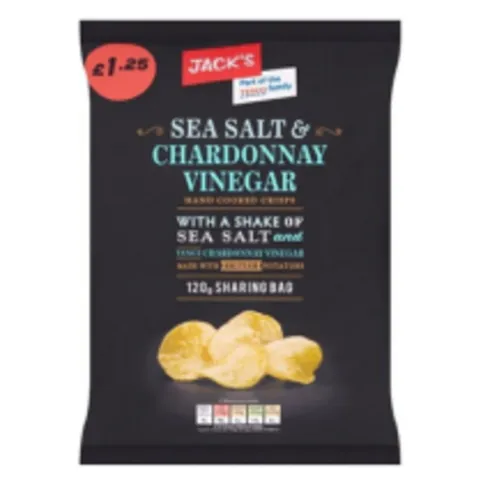 Jack’s Sea Salt & Chardonnay Vinegar Flavoured Potato Crisps 120g