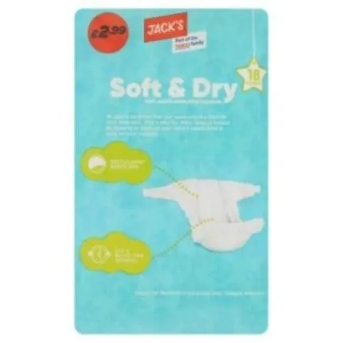 Jack's Soft & Dry Size 4 Nappies