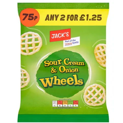 Jack's Sour Cream & Onion Wheels 55g