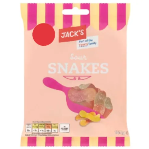 Jacks Sour Snakes 145g