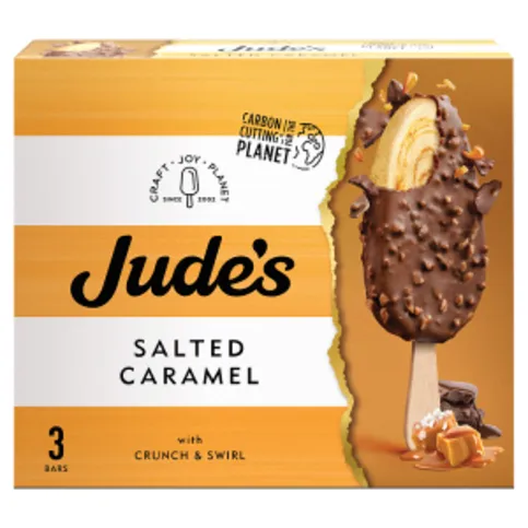 Jude's Salted Caramel with Crunch & Swirl 3 x 80ml (240ml)