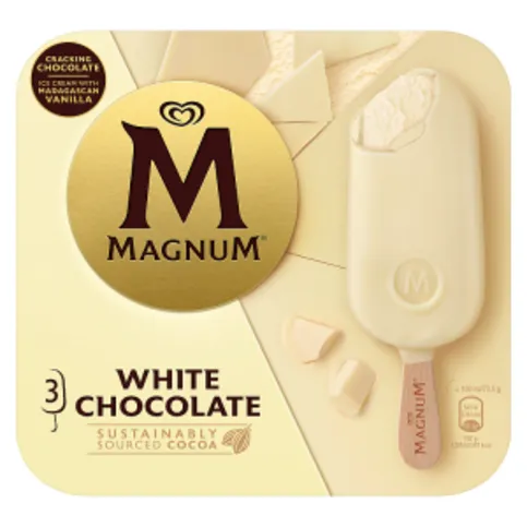 Magnum Ice Cream Sticks White Chocolate 3 x 100 ml