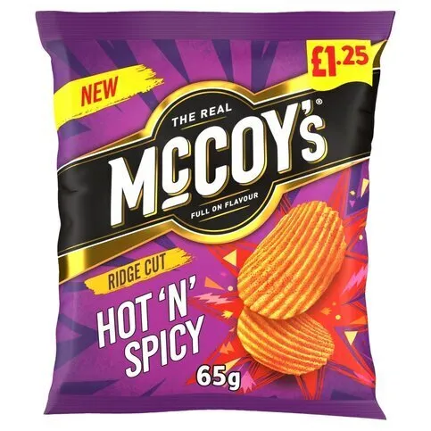 McCoy's Hot 'N' Spicy Sharing Crisps 65g
