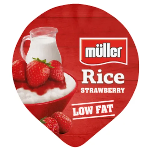 Müller Rice Strawberry Low Fat Pudding Desserts 170g