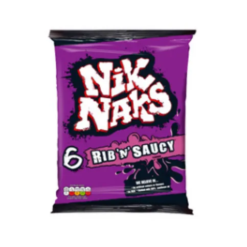 Nik Naks Rib 'N' Saucy Multipack Crisps 6 Pack