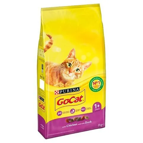 Purina Go-Cat with Duck and Chicken Mix Dry Cat Food 2kg