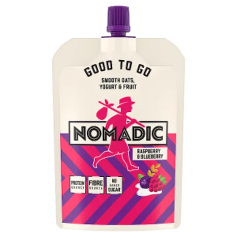 Nomadic Good to Go Smooth Oats, Yogurt & Fruit Raspberry & Blueberry 150g