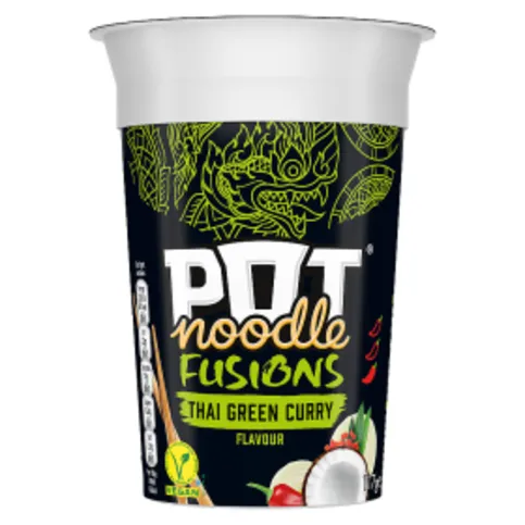 Pot Noodle Thai Green Curry Instant Snack 117g