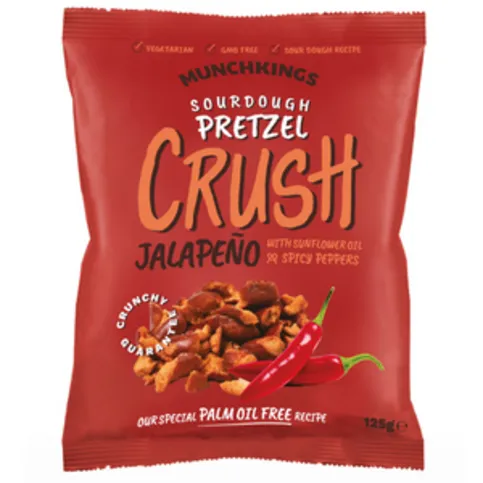 Munchkings Sourdough Pretzel Crush Jalapeno 125g