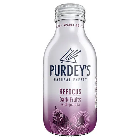 Purdey's Natural Energy Refocus Sparkling Dark Fruits with Guarana 330ml