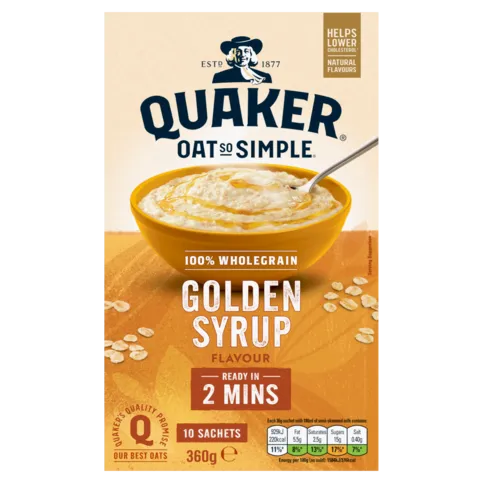 Quaker Oat So Simple Golden Syrup Porridge 10x36g