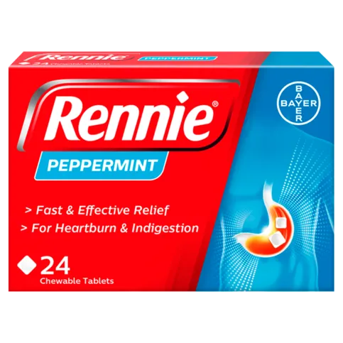Rennie Peppermint Tablets 24 Pack